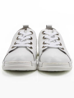 03-YB13-2 WHITE Полуботинки летние женские (натуральная кожа)