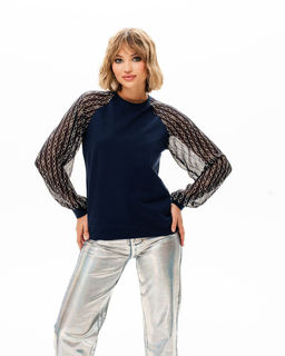 Свитшот с шифоновым рукавом реглан - Sahar art lab фото 8