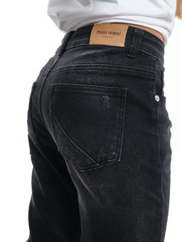 Черные джинсы для девочки 33-1038 черный - Mini maxi фото 3