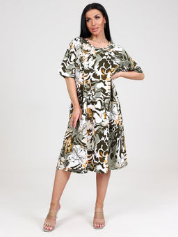 874 ПЛАТЬЕ ЖЕНСКОЕ (Хаки) - А-дина фото 2