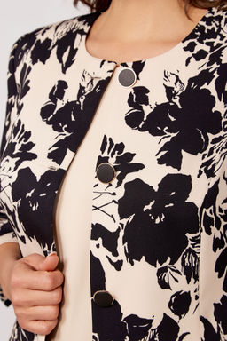 Костюм Swallow 797 бежевый/принт черные цветы фото 8