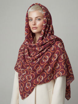 Большой, мягкий, тонкий и очень нежный двусторонний палантин с рисунком - Tantino фото 11