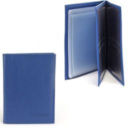 Обложка для авто+паспорт Croco-ВП-103 натуральная кожа васильковый флотер (105) 226025