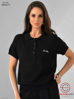 Футболка поло однотонная