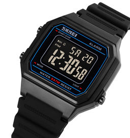 Часы наручные Skmei мужские электронные спортивные 1698black-black