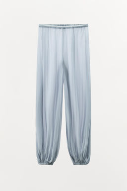 SEMI-SHEER BALLOONED TROUSERS - Zara фото 3
