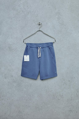 STORIESZ - BERMUDA FELPA LISA / Azul / Acero