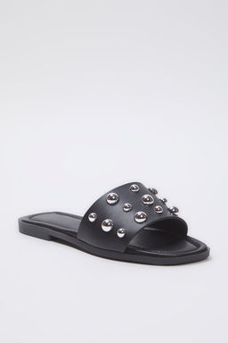Trendyol Shoes Siyah Gumus Trok Tasl? S?k Kad?n Terlik TAKSS25TE00013 - Trendyolmilla фото 11