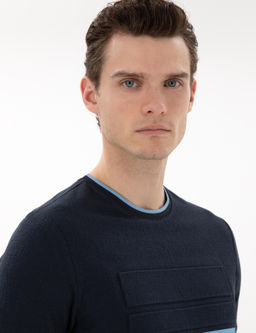 Lacivert Slim Fit Ti__rt - Pierre cardin фото 2