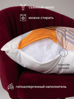 Декоративная наволочка Велюр 45х45 мультиколор6 - Фабрика снов фото 2