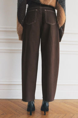 ZW COLLECTION BALLOON MID-WAIST JEANS - Zara фото 4