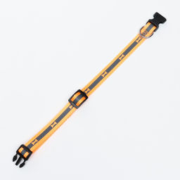 Ошейник Кость, ОШ до 37 см, ширина 1,5 см, оранжевый - Пижон фото 4