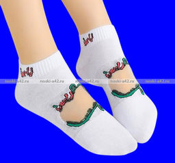 Цена за 10 пар. MORRAH носки женские укороченные хлопок + капрон арт. 22-204