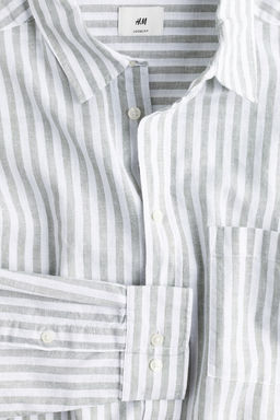Camisa en mezcla de lino Relaxed Fit - H&m фото 7