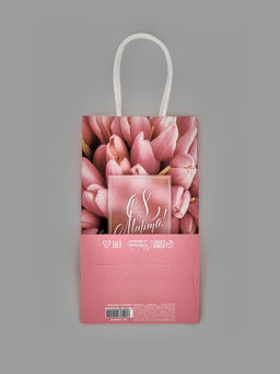 Цена за 2 шт. Пакет подарочный крафт С 8 марта, 12?21?9 см