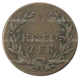 1/2 крейцера 1821 года Германские государства  Баден
