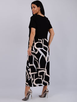 Платье "Виттория 17" абстракция, вискоза/кулирка