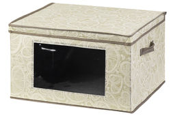 Короб складной для хранения 50*40*30 см Бежевые сердца + 2 ручки и прозрачное окно - Elan gallery фото 5