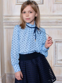Блузка для девочки длинный рукав Соль&Перец  фото 2