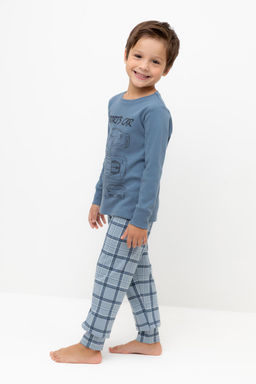 К 1541/синий джинс,шотландская клетка пижама дет - Crockid фото 4