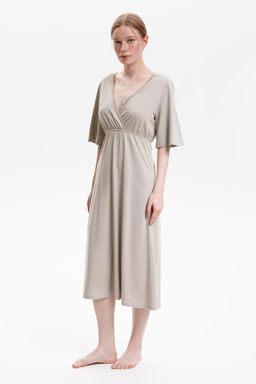 Е 10055/пыльно-оливковый сорочка ночная жен