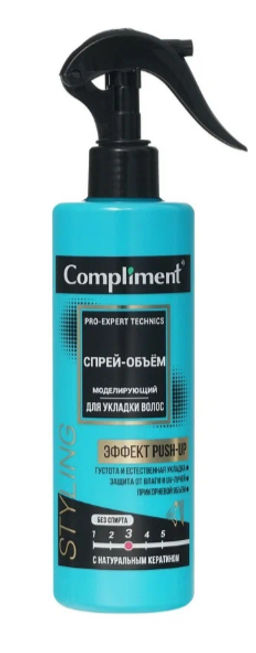 COMPLIMENT д/укладки волос спрей-объём моделирующий 200мл Pro-expert technics