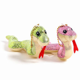 Мягкая игрушка Змея, с золотым животиком, на подвесе, 7 см, цвет МИКС - Simaland фото 6