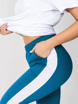 Брюки Селена (изумруд/белый)