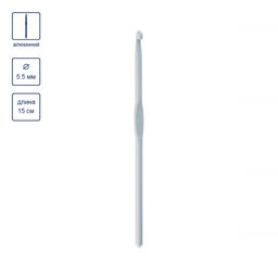 Для вязания Gamma CHT крючок алюминий d 5.5 мм 15 см в чехле с покрытием фото 4