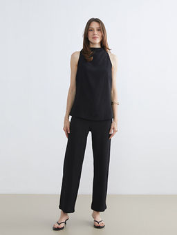 Beli Lastikli Dokulu Kad?n Pantolon