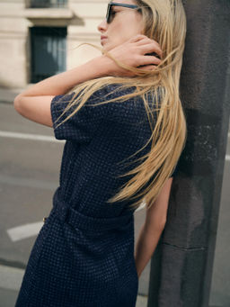 STRUCTURED DRESS WITH BELT - Zara фото 4