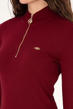 Kad_n Bordo Sweatshirt Sepette S_rpriz _ndirim - U.s. polo assn фото 7