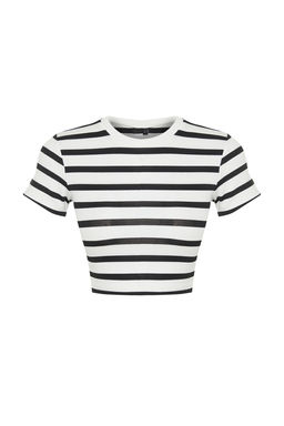 Trendyolmilla Premium Tas Ekru Cizgili Viskoz/Yumusak Kumas Crop Bisiklet Yaka Esnek Orme Bluz TWOSS23BZ00198 фото 46