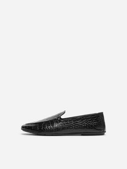 Mocasines de piel con relieve de cocodrilo - H&m фото 5