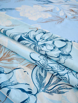 Простыня поплин - Симфония, цвет голубой - Гармония уюта фото 5