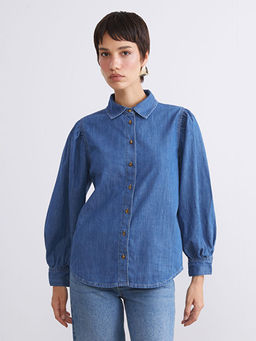 Balon Kollu Kad?n Jean G?mlek