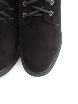 04-M3-H238 BLACK Ботинки зимние женские (натуральная замша, натуральный мех) - Фабричный китай фото 10