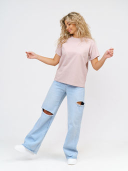 Футболка Хлопок 95%, лайкра 5% Классика аква - Ивассорти фото 24