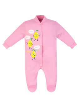 Комбинезон ясельный розовый лимоны