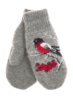 Варежки женские "Зимний снегирь" КРУГ 3471-2