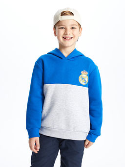 Real Madrid Bask?l? Uzun Kollu Erkek ?ocuk Hoodie