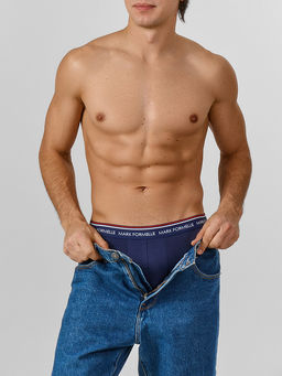 Цена за 2 штуки! Трусы боксеры мужские синие - Mark formelle фото 6