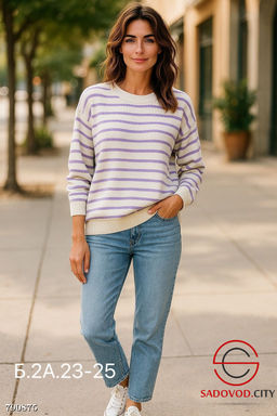 Женская кофта с полосками