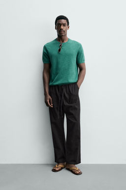 CAMISETA PUNTO REGULAR FIT / Verde
