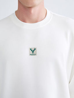 Bisiklet Yaka Bask?l? Erkek Spor Ti??rt