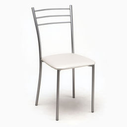 Стул для кухни Клик Мебель «Хлоя», искусственная кожа, цвет металлик/белый