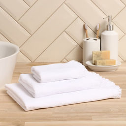 Полотенце махровое LoveLife Fringe 70х130 см, цвет белый, 100% хлопок, 380 гр/м2