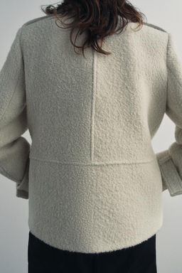 ZW COLLECTION BOUCLE WOOL COAT - Zara фото 3