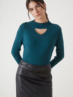 Dik Yaka Kad?n Triko Kazak