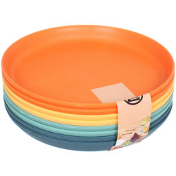 Тарелка пластиковая "Тунис" 15*1,5см в наборе 8шт, цвета микс